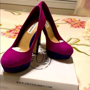 NWT STEVE MADDEN BEAST PURPLE MULTI PUMP